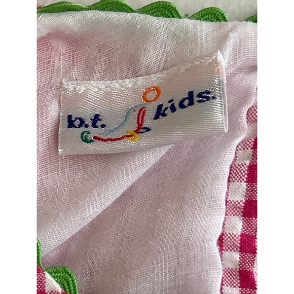 B.T. Kids Pink Gingham Toddler Dress With Floral & Ladybug Embroidery 24 Months - Picture 4 of 6
